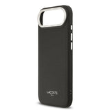 Husa Lacoste compatibila cu iPhone 17 Air, MagSafe/Magnetic, piele PU, Negru
