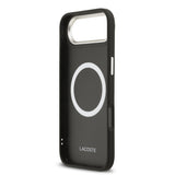 Husa Lacoste compatibila cu iPhone 17 Air, MagSafe/Magnetic, piele PU, Negru
