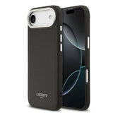 Husa Lacoste compatibila cu iPhone 17 Air, MagSafe/Magnetic, piele PU, Negru