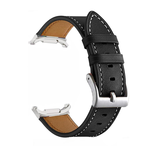Curea piele compatibila cu Galaxy Watch 8, Galaxy Watch 8 Classic, Negru