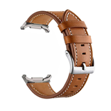 Curea piele compatibila cu Galaxy Watch 8, Galaxy Watch 8 Classic, Alb