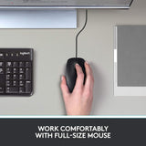Mouse cu cablu Logitech M100, Negru