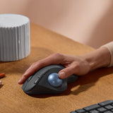 Mouse wireless Logitech M575S ERGO, Gri-Albastru