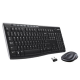 Set tastatură și mouse wireless Logitech MK270, Negru