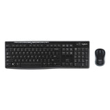 Set tastatură și mouse wireless Logitech MK270, Negru