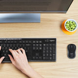 Set tastatură și mouse wireless Logitech MK270, Negru