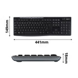 Set tastatură și mouse wireless Logitech MK270, Negru