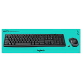 Set tastatură și mouse wireless Logitech MK270, Negru