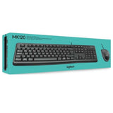 Set tastatură și mouse cu fir Logitech MK120, Negru