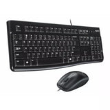 Set tastatură și mouse cu fir Logitech MK120, Negru