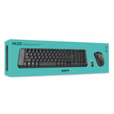 Set tastatură și mouse wireless Logitech MK220, Negru