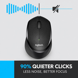 Mouse wireless Logitech B330 Silent Plus, Negru