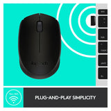 Mouse wireless Logitech B170, Negru