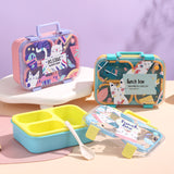 Lunch box, Galben-Albastru