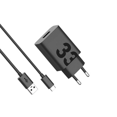 Incarcator Motorola 220V 33W, USB-A, TurboPower MC-332L cu cablu USB-A la USB-C, Negru