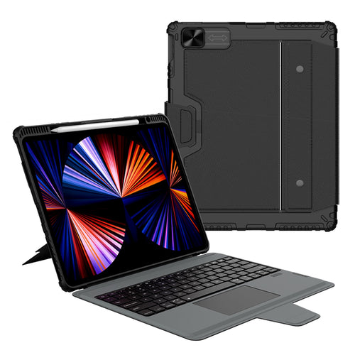 Husa tableta cu tastatura pentru Apple iPad Pro 12.9 2020/2021/2022, Air 13 2024/2025, Neagra