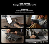 Husa tableta Nillkin Bumper GO pentru Apple iPad Pro 12.9 2020/2021/2022 / iPad Air 13 2024/2025, cu tastatura iluminata, Neagra