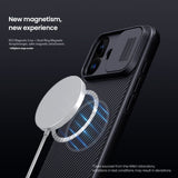 Husa Nillkin compatibila cu iPhone 17, MagSafe/Magnetic, PC, TPU, Negru