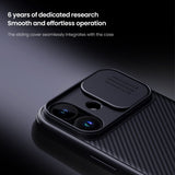 Husa Nillkin compatibila cu iPhone 17, MagSafe/Magnetic, PC, TPU, Negru