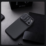 Husa Nillkin compatibila cu iPhone 17 Pro, Antisoc, PC + TPU, Negru