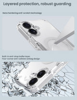 Husa Nillkin compatibila cu iPhone 17, Antisoc, PC, TPU, Transparent