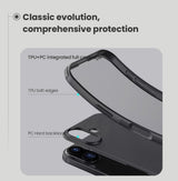 Husa Nillkin compatibila cu iPhone 17, Anti-amprenta, PC, TPU, Negru