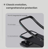 Husa Nillkin compatibila cu iPhone 17, MagSafe/Magnetic, policarbonat, Negru