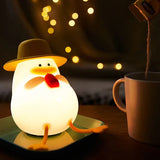 Lampa de noapte Nimbo din silicon – Ratusca setosa, multicolor, timer, USB-C