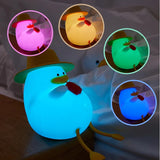 Lampa de noapte Nimbo din silicon – Ratusca setosa, multicolor, timer, USB-C