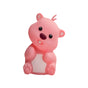 Lampa de noapte din silicon Nimbo Bear, 3 intensitati alb cald, USB /roz