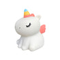 Lampa de noapte Nimbo din silicon – Unicorn Pufos, 3 alb-uri, USB-C