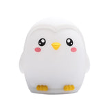 Lampa de noapte Nimbo din silicon – Pinguin, 3 alb-uri, USB-C