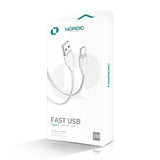 Cablu de date Nordic USB-C la USB-A, 2.0 m