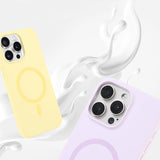 Husa Nordic compatibila cu iPhone 17, MagSafe/Magnetic, silicon lichid, Roz