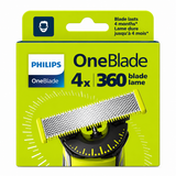 Lame de ras Philips OneBlade Pro 360 QP440/50, Set 4 bucăți, Negru/Verde