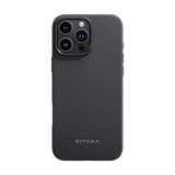 Husa compatibila cu iPhone 16 Pro Max, Antisoc, TPU, carbon-aramid, Negru