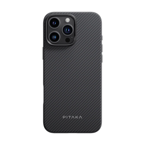 Husa compatibila cu iPhone 16 Pro Max, Antisoc, TPU, carbon-aramid, Negru