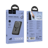 Baterie externa HOCO 10000 mAh, 20W, Wireless, Magnetica, Neagra