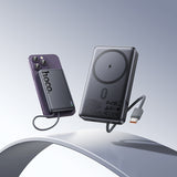Baterie externa HOCO Q44 Origen 10000 mAh, Wireless Magnetic, 20W, Gri