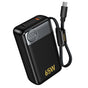 Baterie externa Hoco Q53 12000 mAh 65W, Neagra