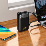 Baterie externa Hoco Q53 12000 mAh 65W, Neagra