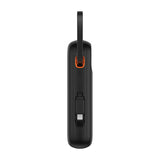 Baterie externa Baseus Qpow 2 10000 mAh 30W cu cabluri integrate USB-C, Neagra