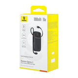 Baterie externa Baseus Qpow 2 10000 mAh 30W cu cabluri integrate USB-C, Neagra