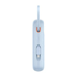 Baseus Baterie Externa 10000mAh, 30W + Cabluri Integrate 2C, Qpow 2 Albastru - P10055008313-00