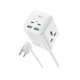 Prelungitor priza XO 20W, 65W, 2xAC Sockets + 2xA + 2C,GaN Nitride,1.5m, WL24 /white/