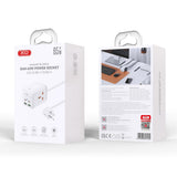 Prelungitor priza XO 20W, 65W, 2xAC Sockets + 2xA + 2C,GaN Nitride,1.5m, WL24 /white/