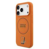 Husa silicon lichid pentru Apple iPhone 17 Pro, MagSafe, Red Bull, Inel albastru, Portocalie