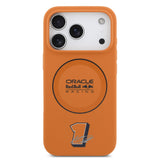 Husa silicon lichid pentru Apple iPhone 17 Pro Max, Red Bull, MagSafe, Inel albastru, Portocalie