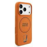 Husa silicon lichid pentru Apple iPhone 17 Pro, MagSafe, Red Bull, Inel albastru, Portocalie
