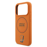Husa silicon lichid pentru Apple iPhone 17 Pro, MagSafe, Red Bull, Inel albastru, Portocalie